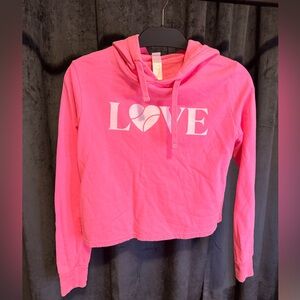 Pink LOVE Tennis Hoodie